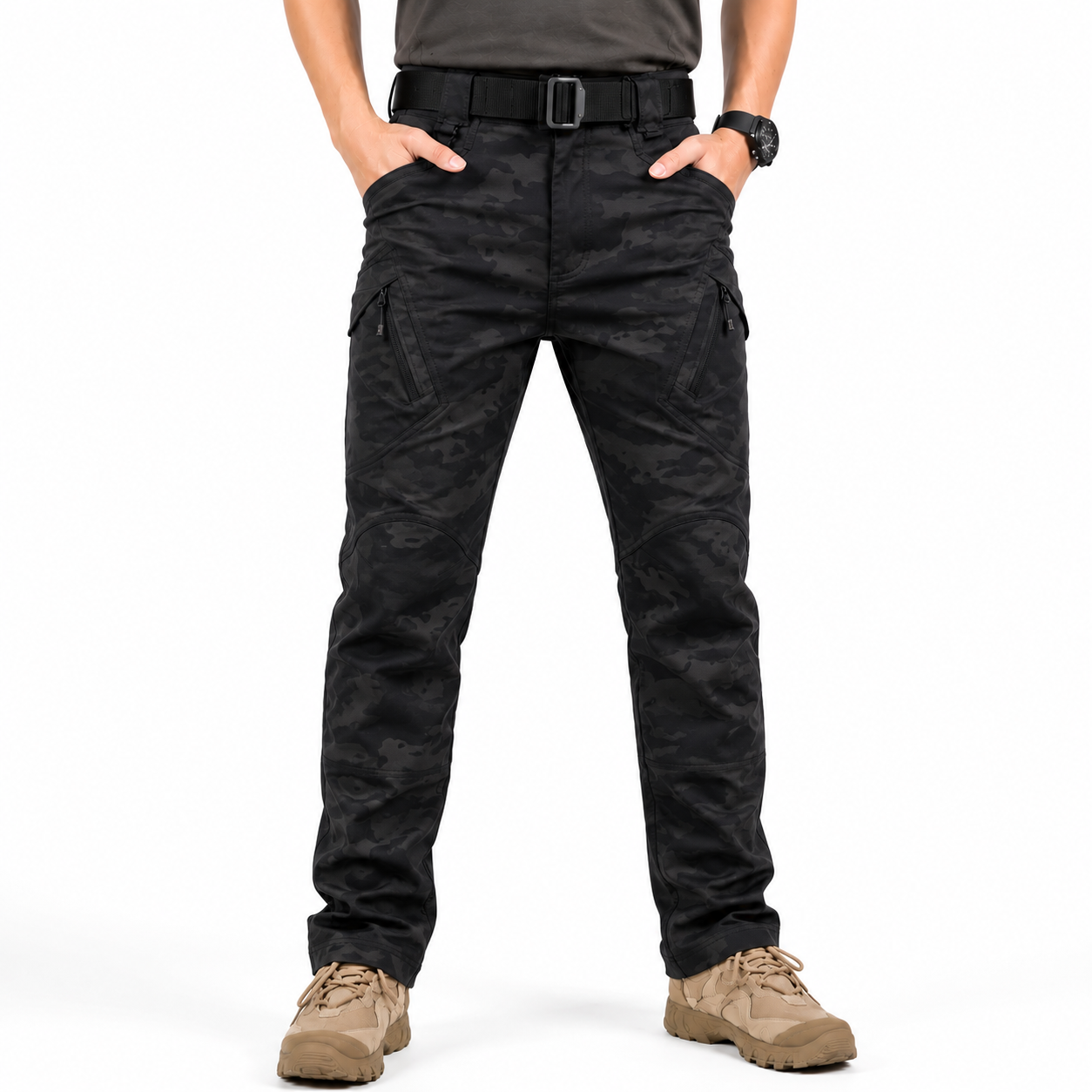 Men's Waterproof Cargo Trousers – Multi Pocket Outdoor Utility