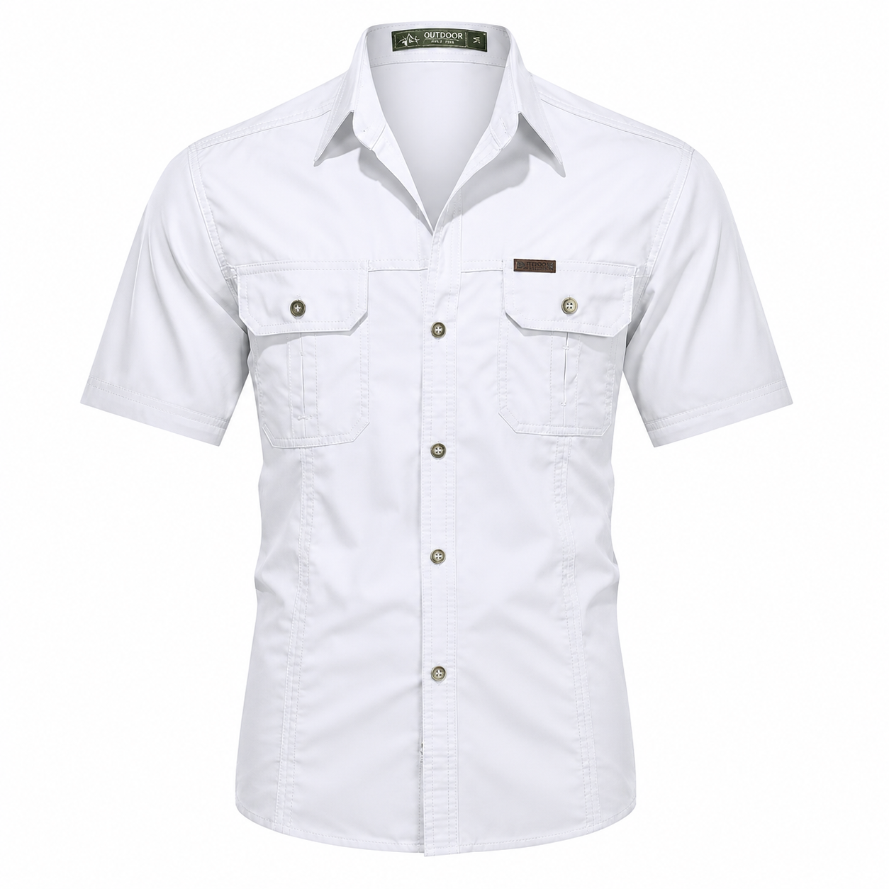 Men's Military Short Sleeve Shirt – Premium Cotton Utility Design