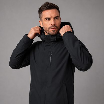 Men's Waterproof Hooded Jacket – Lightweight Waterproof Hooded Hiking Coat