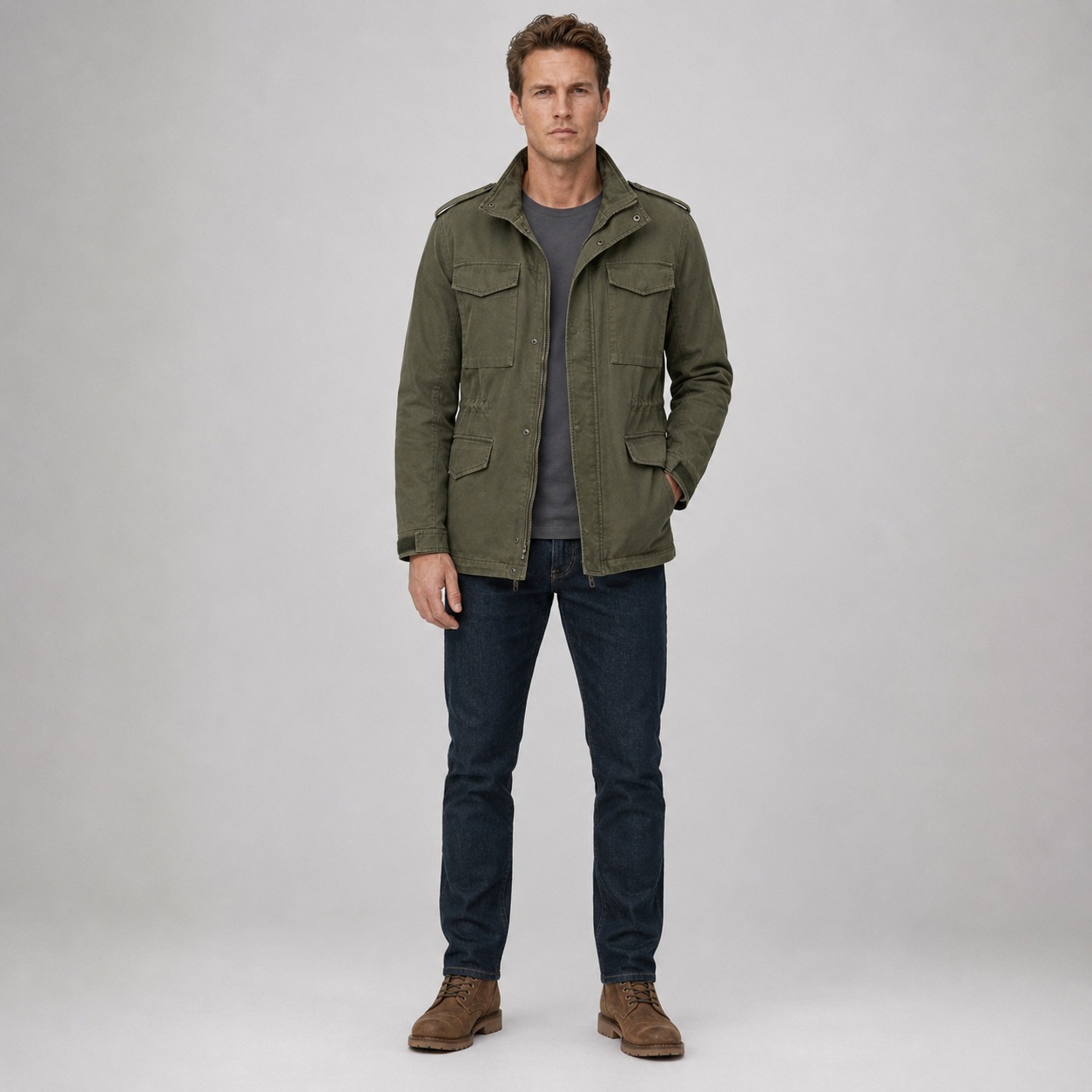 Men's M65 Tactical Jacket – 100% Premium Cotton Military Field Jacket with Multi Pockets
