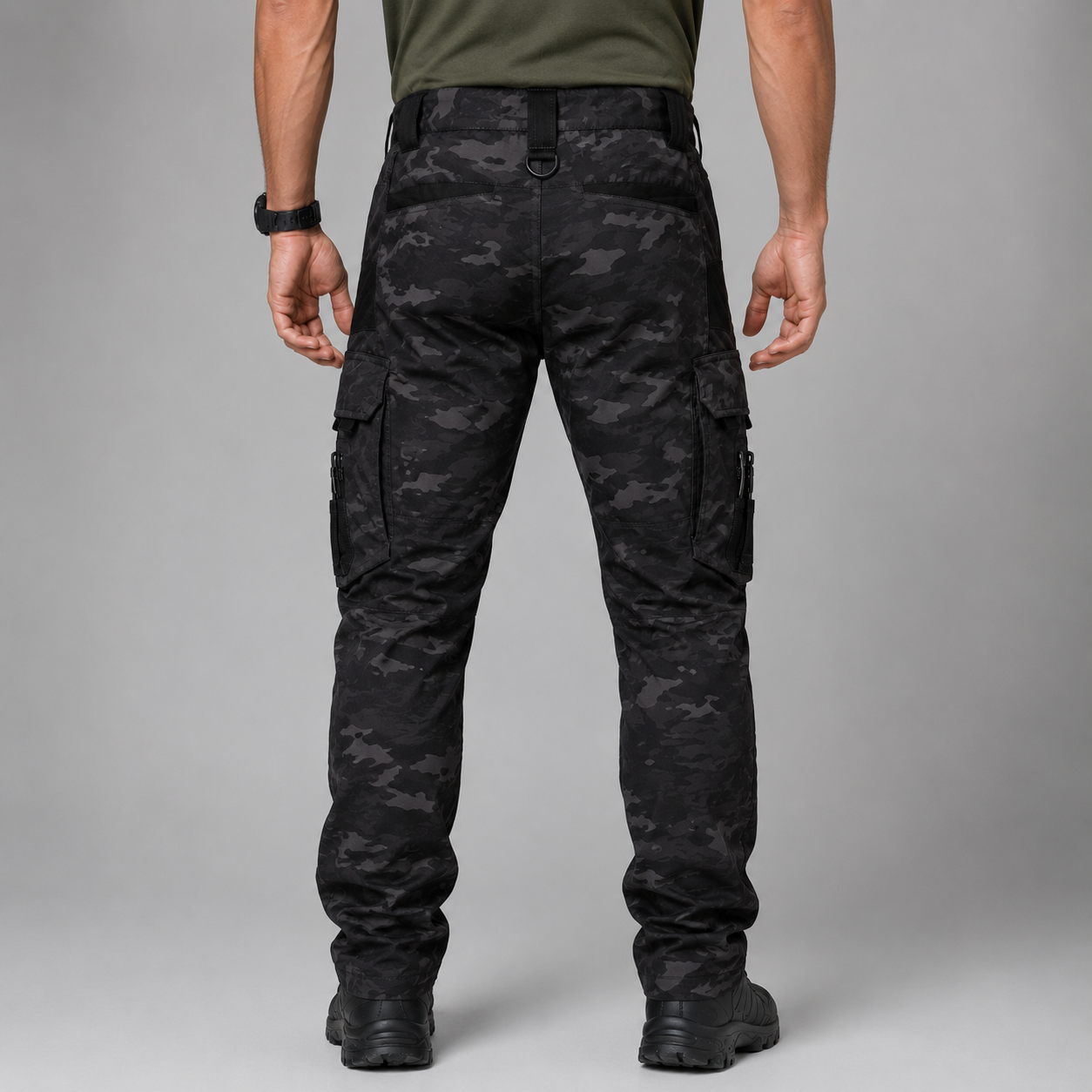 Men's Waterproof Tactical Cargo Pants with Multi Pockets for Work and Outdoor Activities