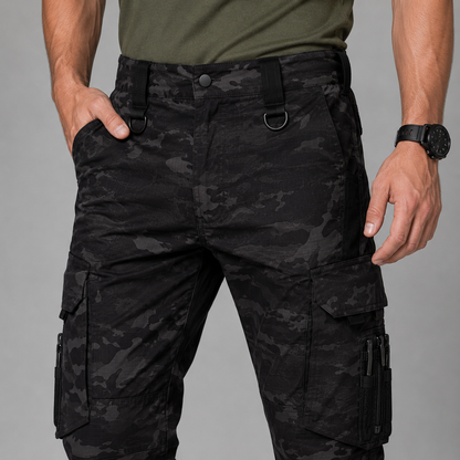 Men's Waterproof Tactical Cargo Pants with Multi Pockets for Work and Outdoor Activities