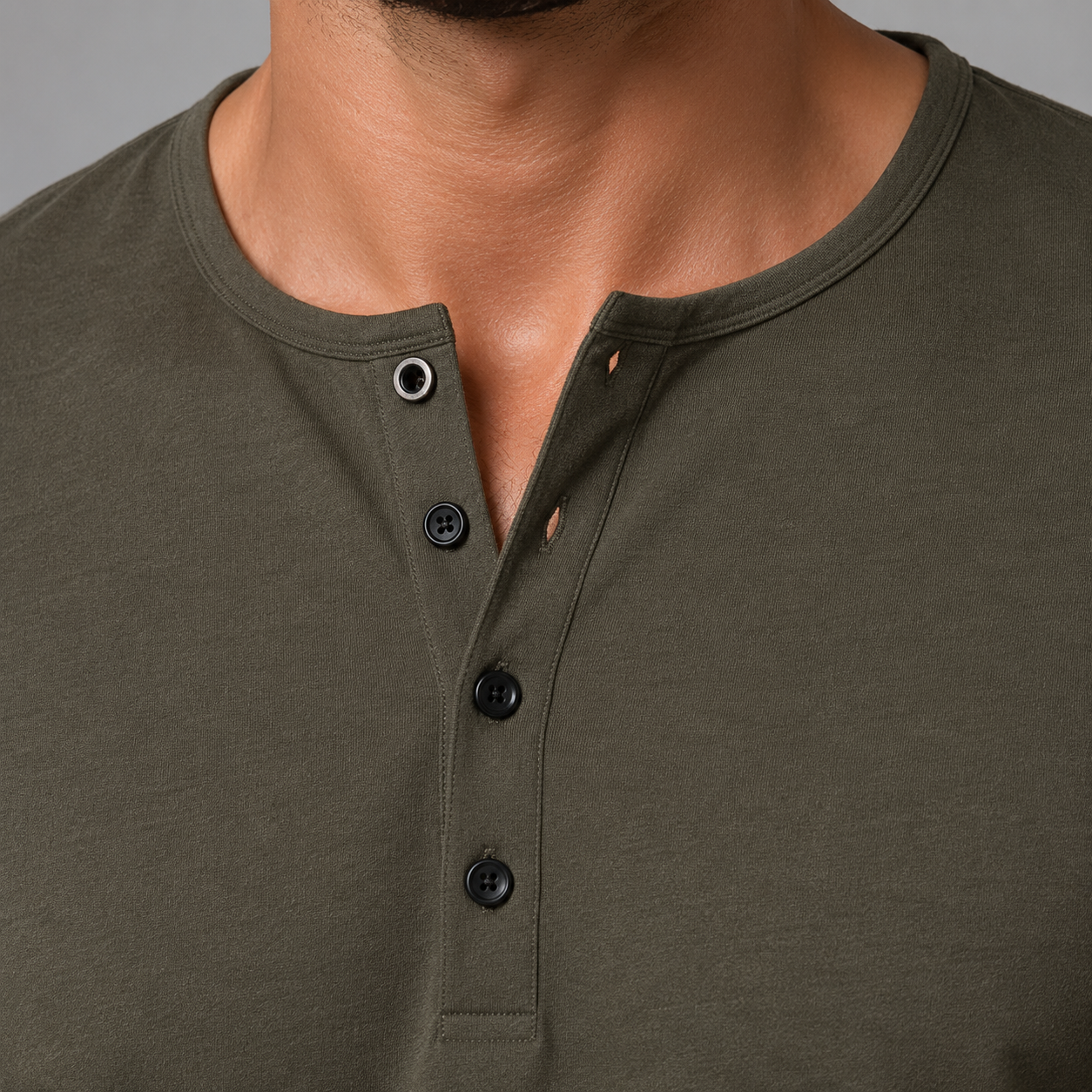 Men's Slim Fit Henley Shirt – Long Sleeve Casual & Outdoor Performance Top