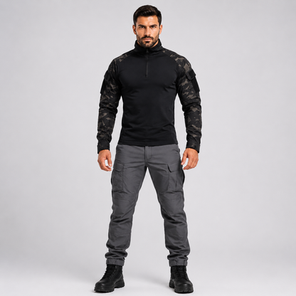 Men's Tactical Long Sleeve Shirt – Outdoor Hiking Performance Wear