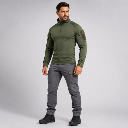 Men's Tactical Long Sleeve Shirt – Outdoor Hiking Performance Wear
