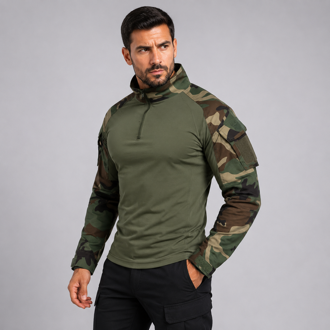 Men's Tactical Long Sleeve Shirt – Outdoor Hiking Performance Wear