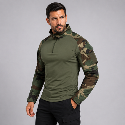 Men's Tactical Long Sleeve Shirt – Outdoor Hiking Performance Wear