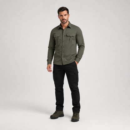 Men's Outdoor Long Sleeve Breathable Shirt with UV Sun Protection