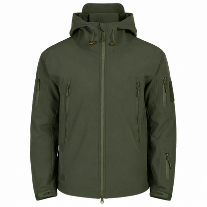 Premium Men's Softshell Tactical Jacket | Waterproof Outdoor Hooded Coat