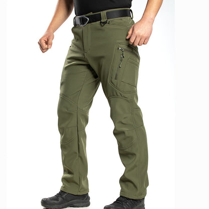 Men's Windproof Softshell Jacket & Utility Trousers Set