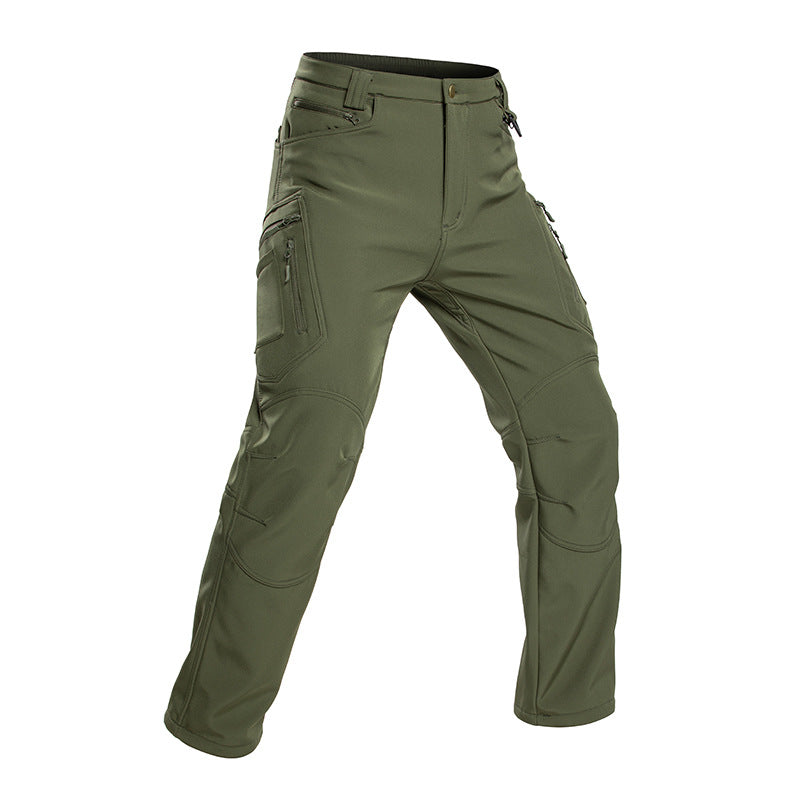 Men's Windproof Softshell Jacket & Utility Trousers Set