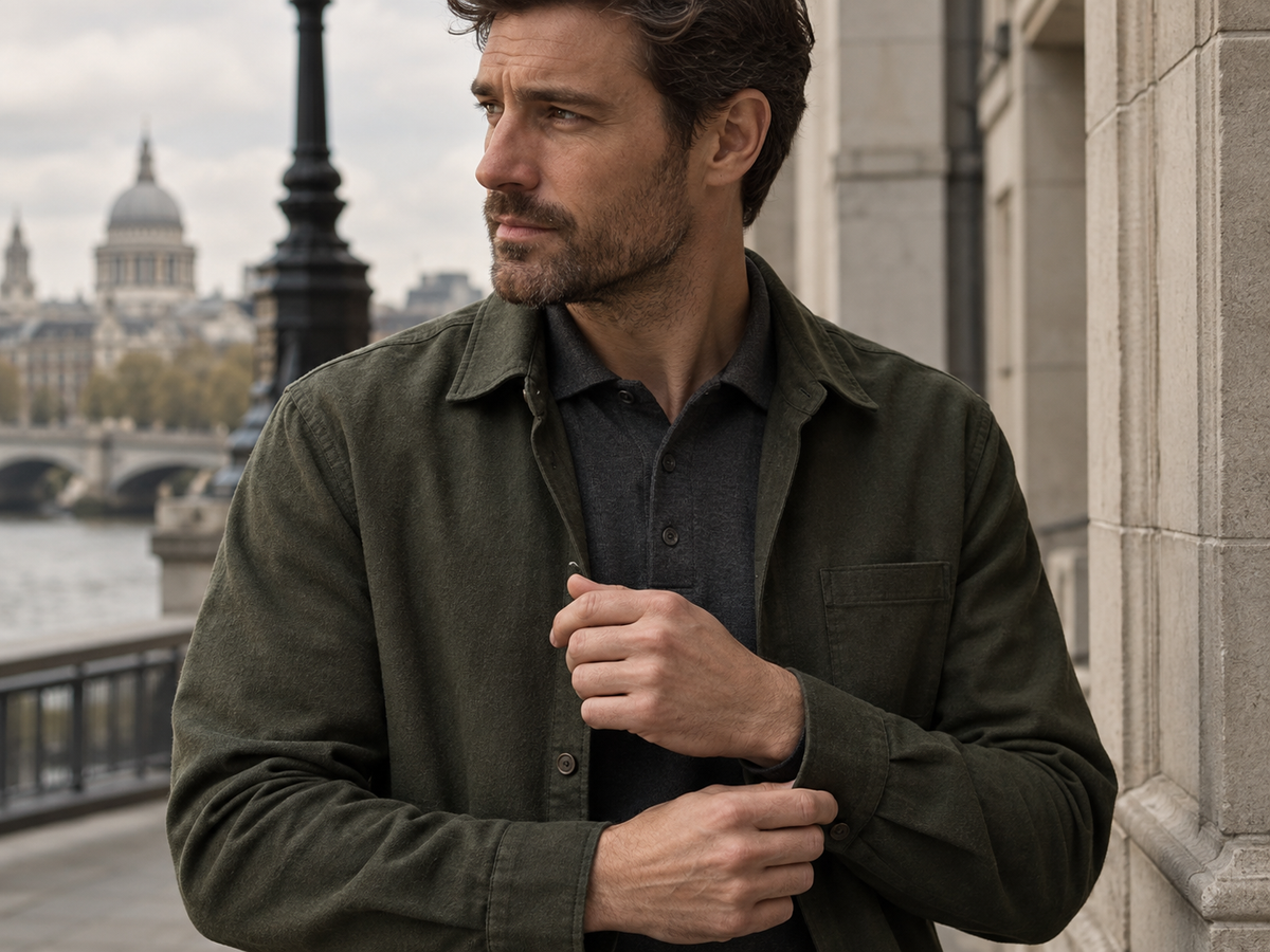 Detail of contemporary casual menswear and fabric